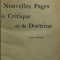 Bourget, Paul Nouvelles Pages de Critique et de Doctrine 